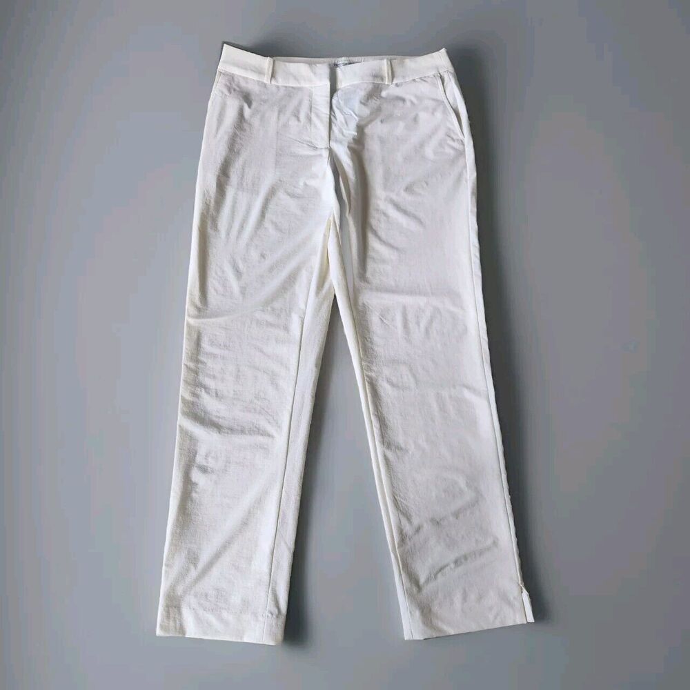 Fairway & Greene Women's 8 White Golf Stretchy Straight Leg Pants Resort Active